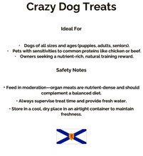 Load image into Gallery viewer, Crazy Dog Lamb Lung Dehydrated Treats 6oz
